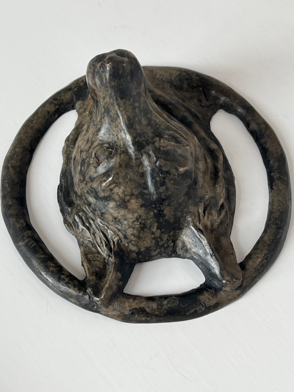 Bobbie Lorett Bronze Dog Sculpture Paperweight Modern Brutalist Animal Art - Picture 4 of 9